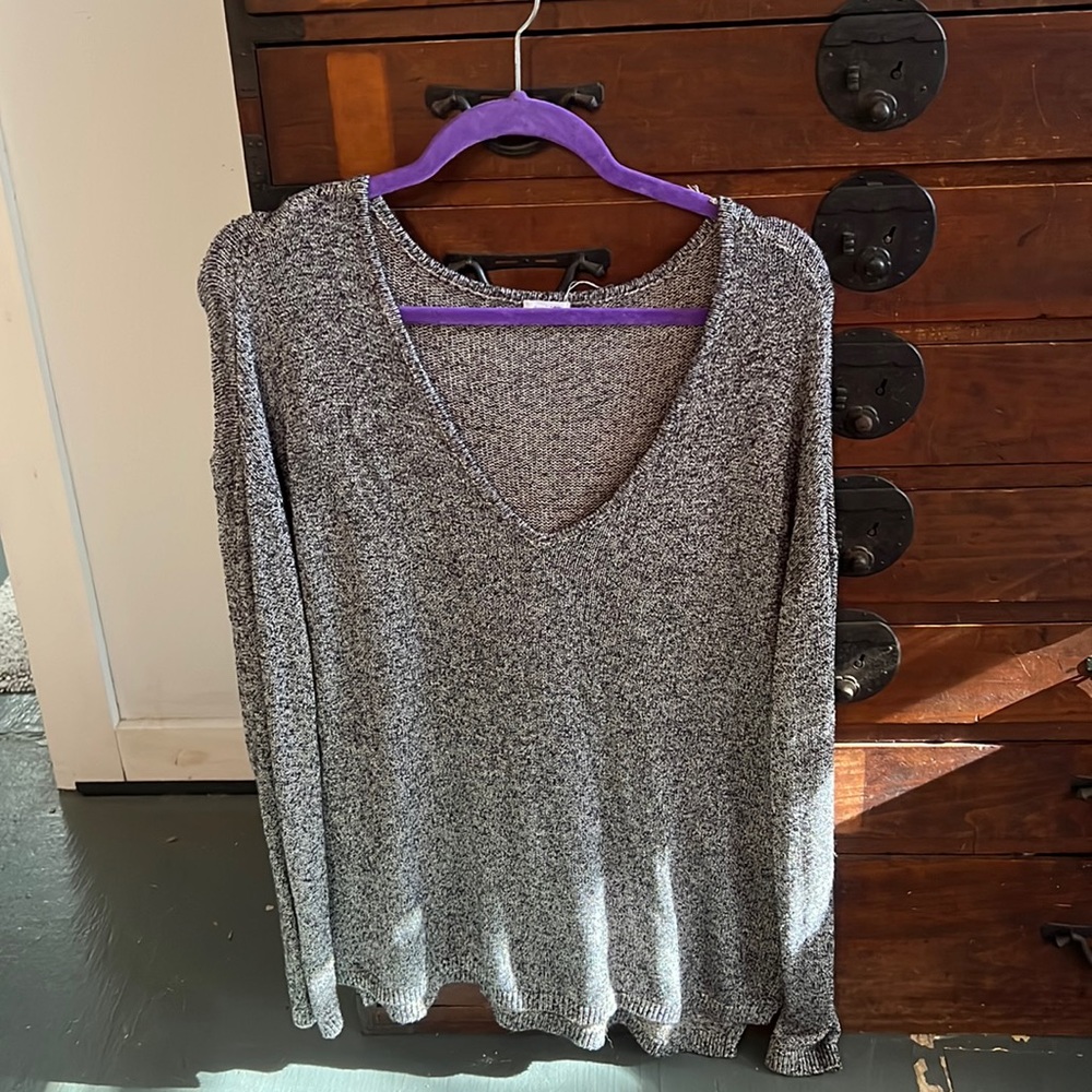 Garage black white and gray knit sweater
